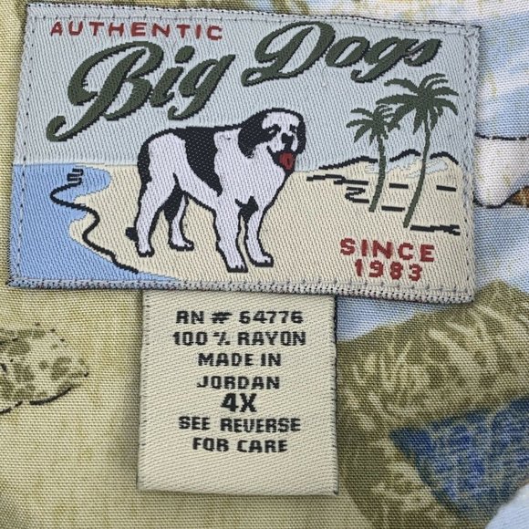 Men's Big‎ Dogs Short Sleeve Button Down Hawaiian Shirt 4X Just Do It...Tomorrow - Picture 6 of 10